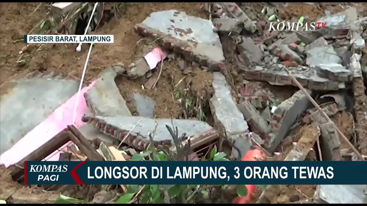 Longsor di Lampung Akibat Hujan Deras, 3 Orang Tewas!