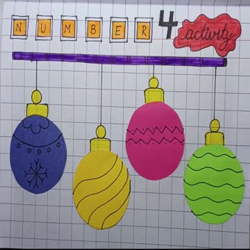 Christmas Activity For Preschool | Number 4 Activity For Preschool | Circle Activity For Preschool
