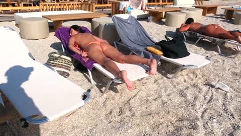 BEACH WALK GREECE 🏖️ HOT BOLVAR PART 2 🏖️ bikini 🏖️GREECE 💖 bikini girls 🏖️