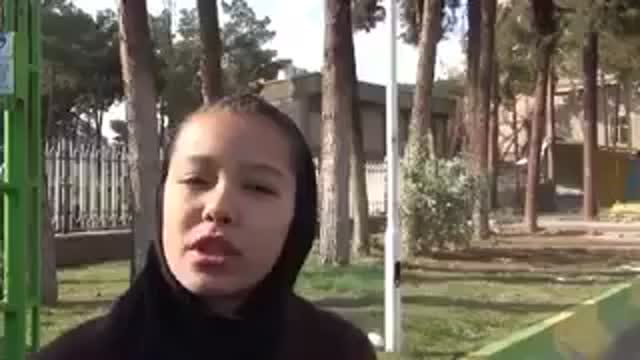 Young Afghan girl is unhappy of living in Iran