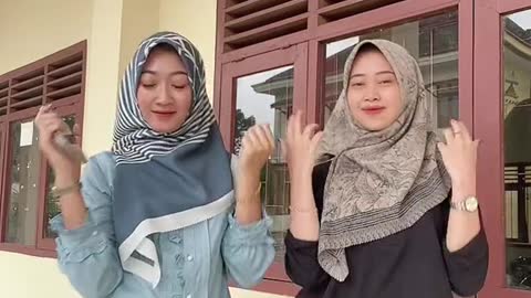 Beauty girl hijab on tiktok