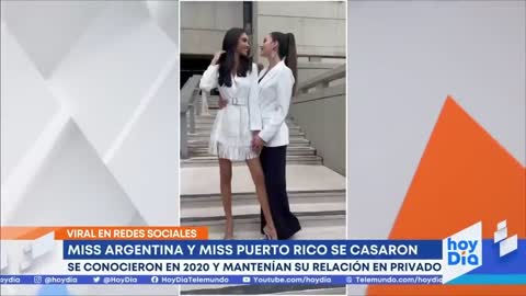 Miss Argentina y Miss Puerto Rico 2020 se casan en secreto | Noticias Telemundo