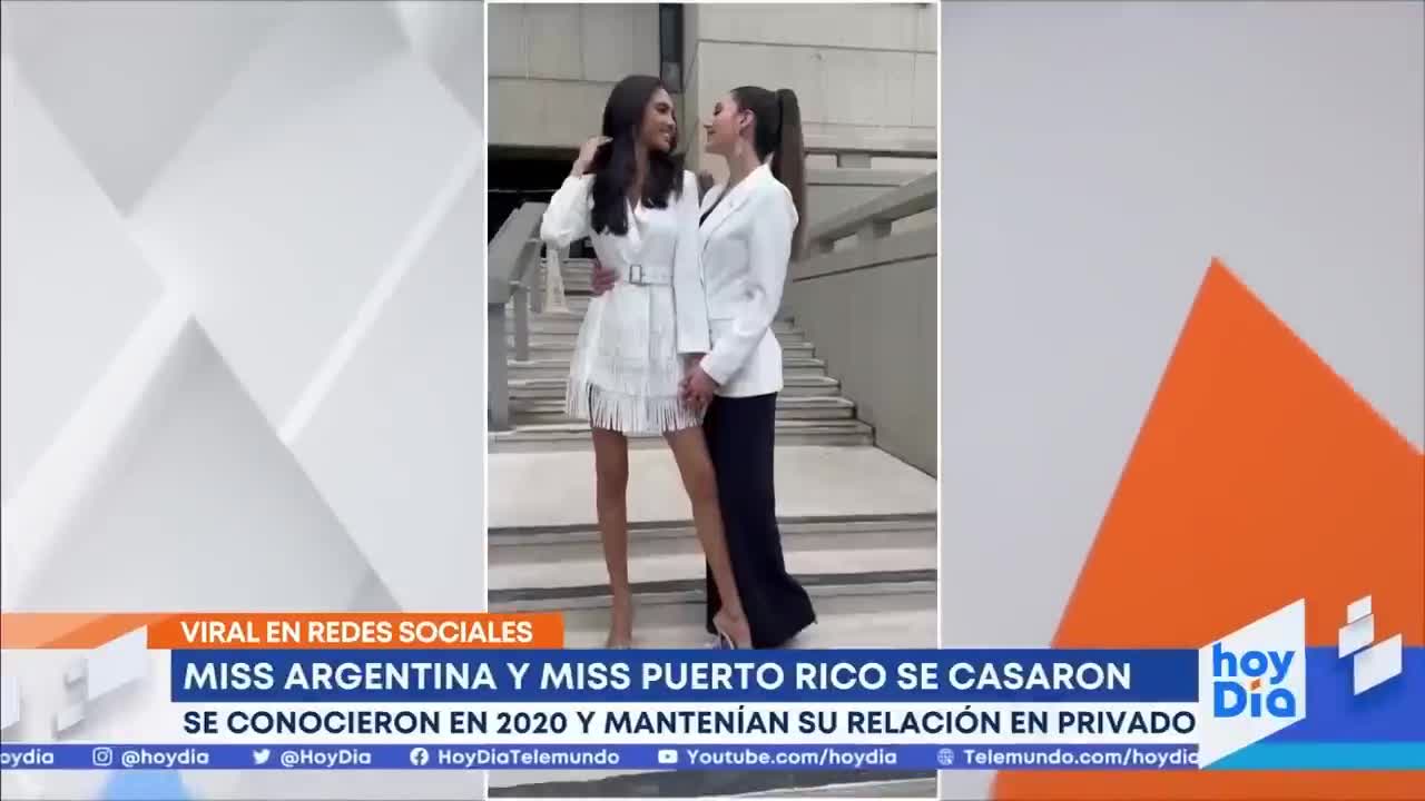 Miss Argentina y Miss Puerto Rico 2020 se casan en secreto | Noticias Telemundo