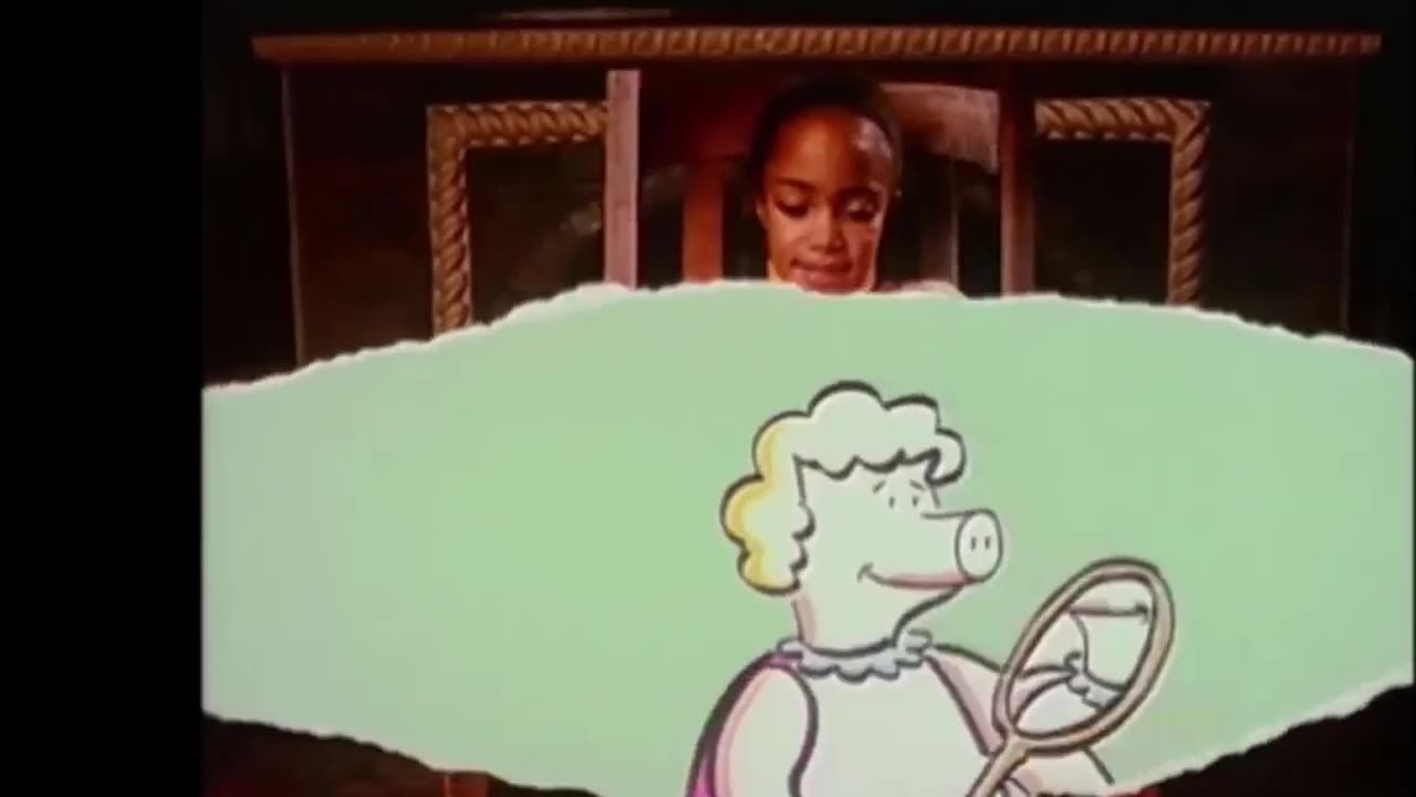 Sesame Street Segment - A Girl Reading A Book, Magazine, Newspaper, and A Letter