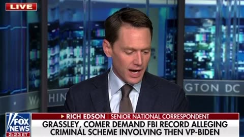 🚨 subpoena sent out Grassley - Comer demand FBI record, alleging criminal scheme involving the then VP Biden