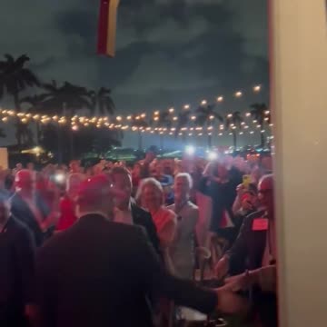 Trump and Elon Musk make surprise appearance at @A1Policy event here at Mar a Lago