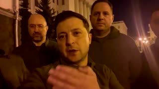 'We are here' -defiant Zelenskiy on the streets of Kyiv