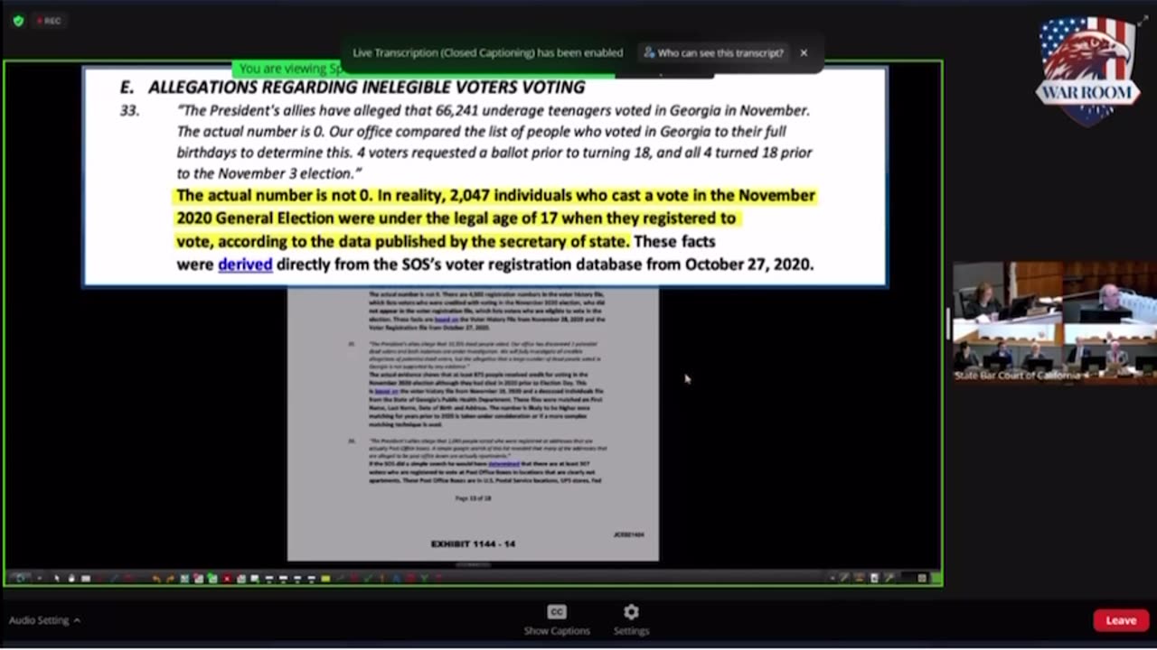 Here’s the moment the judge says war room can’t live stream 😂 🔴 Live John Eastman Trial