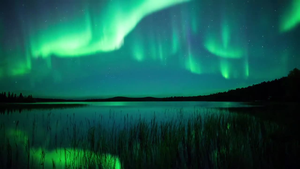 Aurora borealis timelapse Northern lights in Iceland