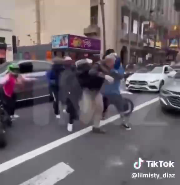 Actor Ian Ziering attacked by mob in Los Angeles.