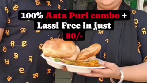 Kaur food hut special aloo puri with lassi