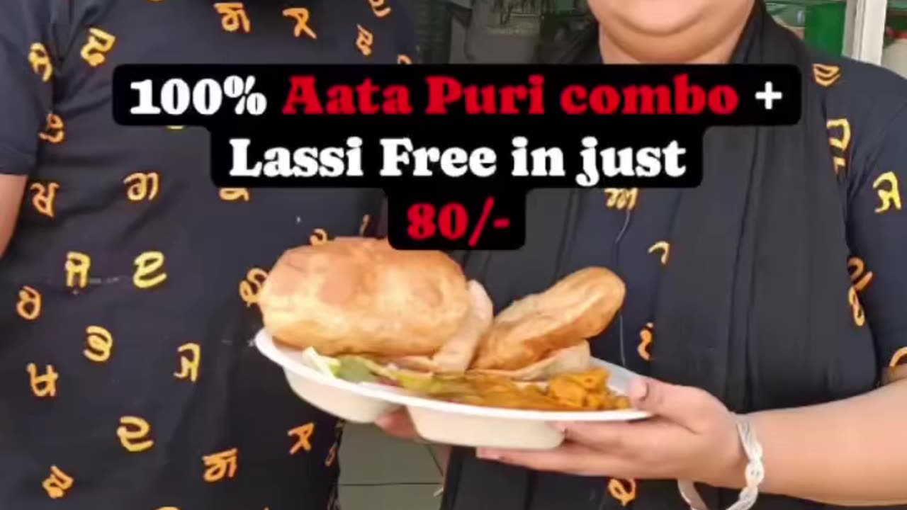 Kaur food hut special aloo puri with lassi