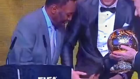 Tears of Joy 😂 for both Pele and Cristiano Ronaldo After Winning The Ballond'or