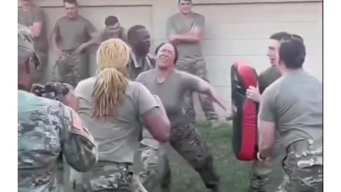 Female soldier goes Viral For her reaction to OC spray training