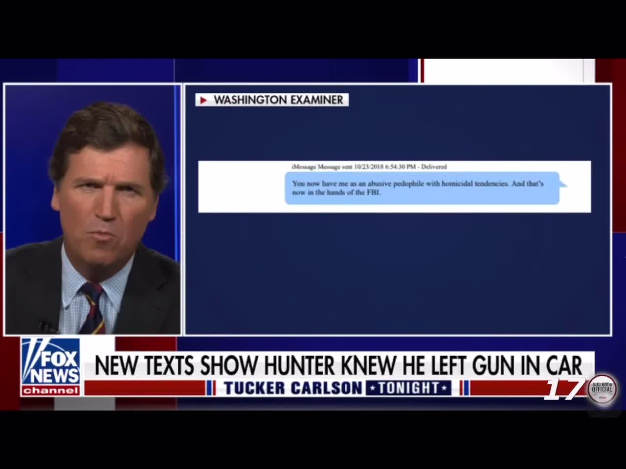 New text message shows Hunter Biden knew he left a pistol in the car.