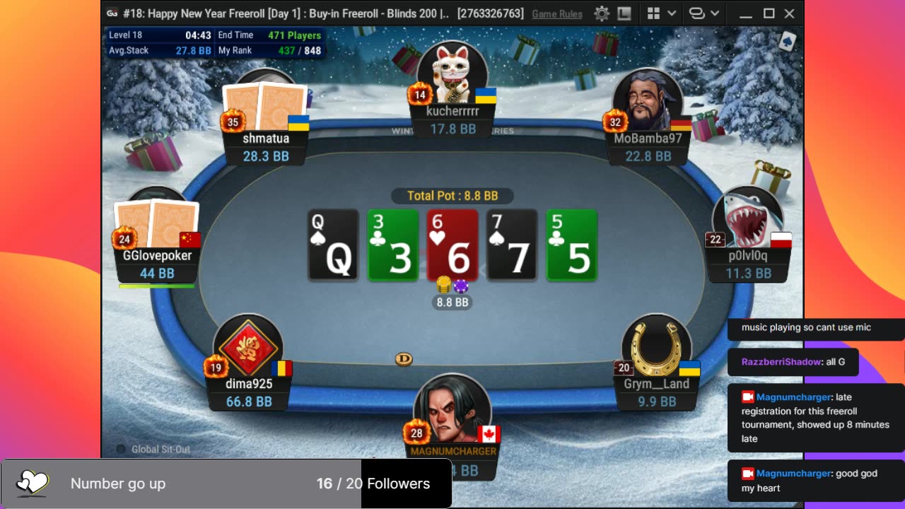 NewYear Freeroll attempt 4 In The Money