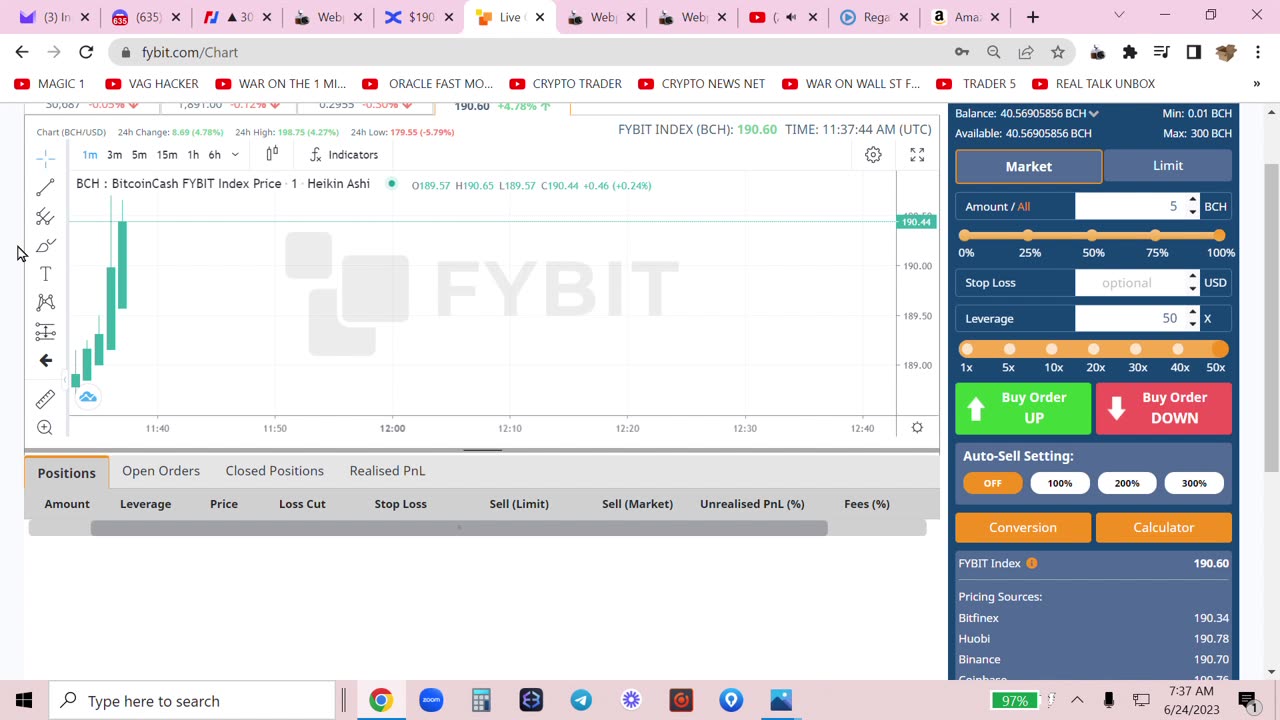 Trading Bitcoin Cash (GHETTO BITCOIN) at 50x A Simple Guide 📈 #bch