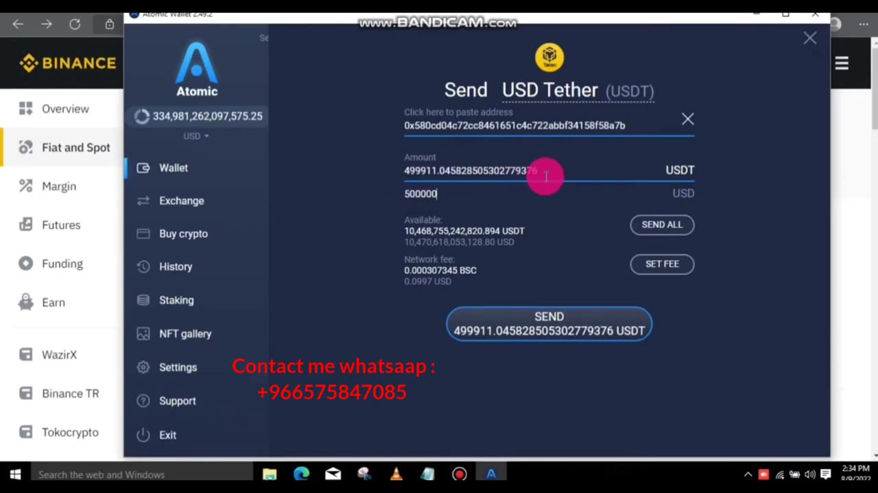 how to send fake usdt to any wallet