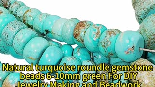 GN-20241212-05 Natural turquoise roundle gemstone beads 6-10mm green For DIY Jewelry Making and Bead