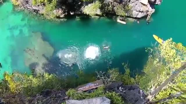 Mergulhando no fim de semana 💦 Você teria coragem Vídeo por