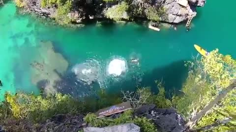 Mergulhando no fim de semana 💦 Você teria coragem Vídeo por