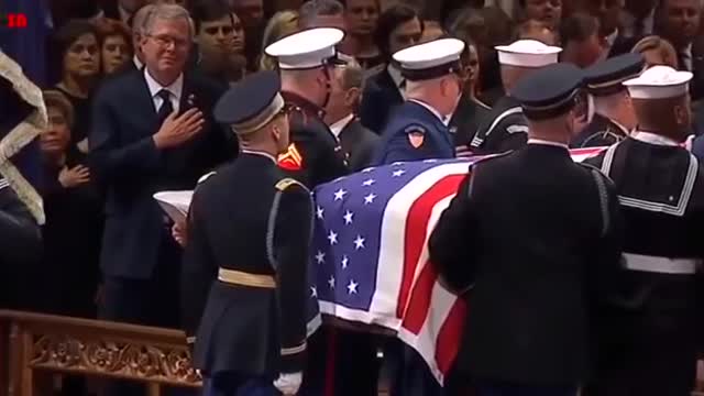 What happened at Bushes funeral?