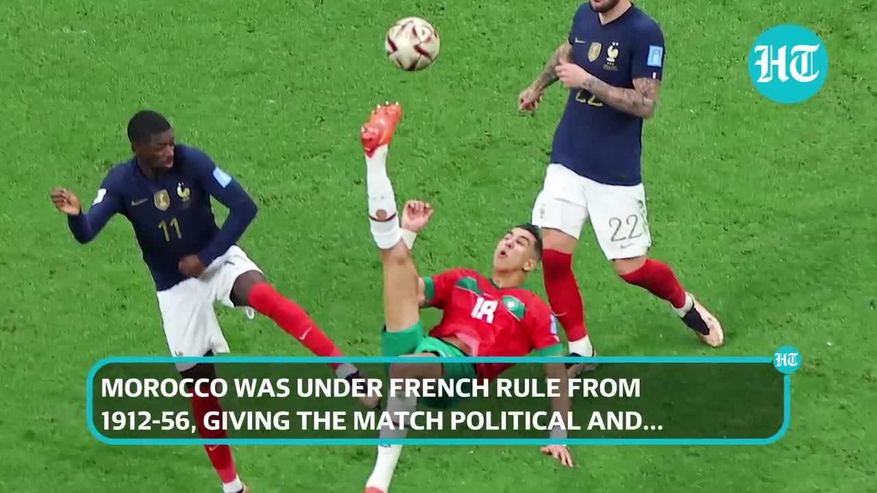 French fans throw fireworks at riot police, clash with Moroccans as France reaches FIFA finals