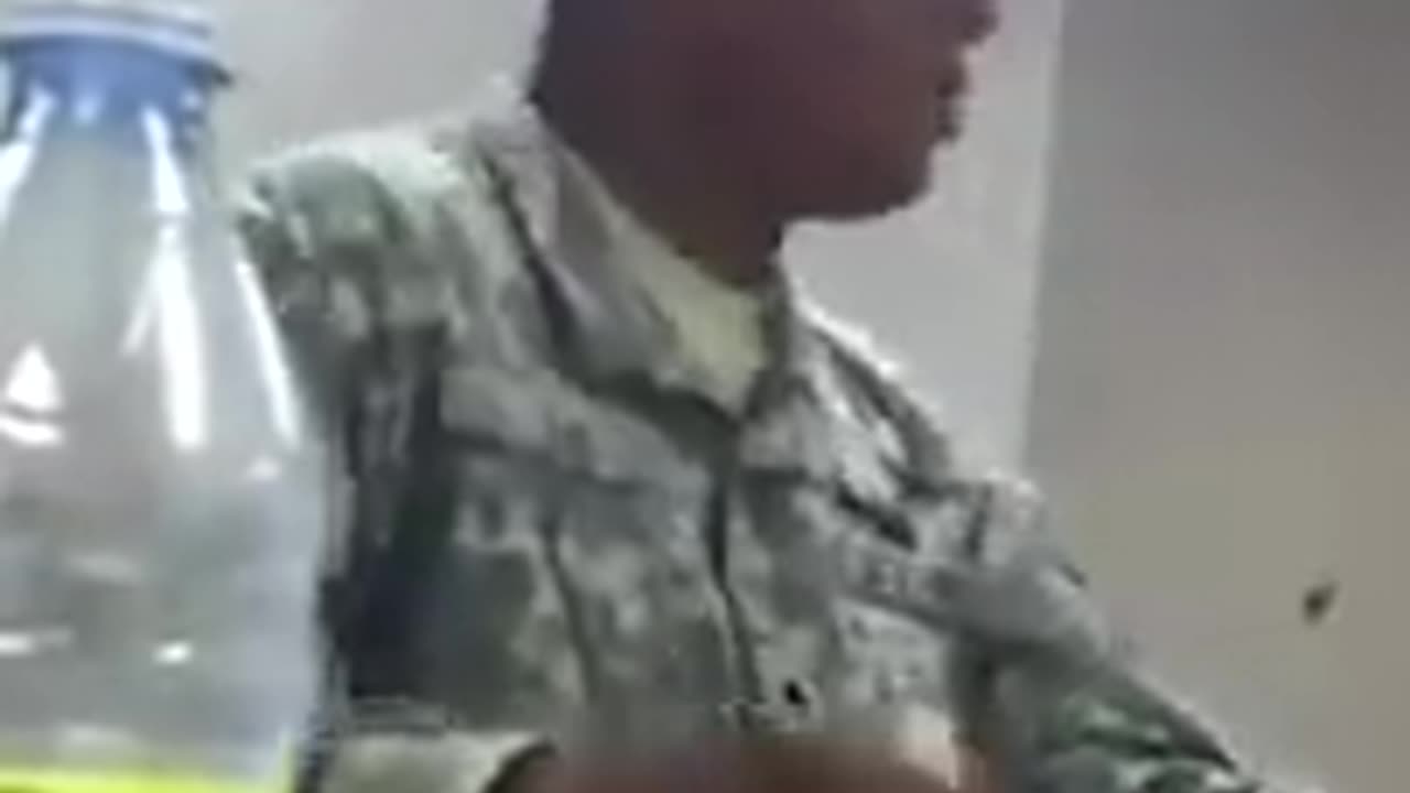 An unidentified US Army soldier talks about his encounter with three alien races