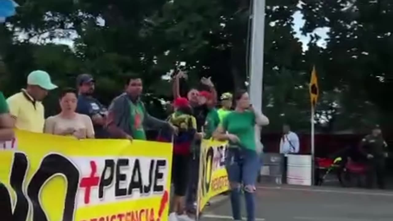 Protesta en el peaje de Turbaco