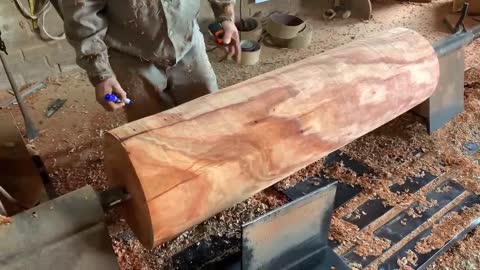 Amazing Woodturning Creative Skills Craft Fastest Easy - Great Art On A Big Wood Lathe