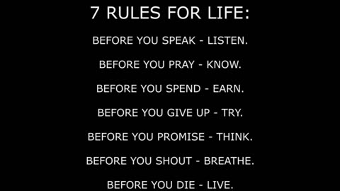 seven rules - HipHop,