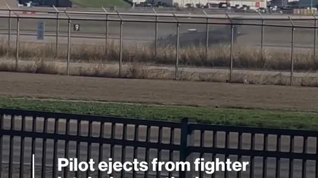 Pilot ejects from fighte jet during vertical landing attempt