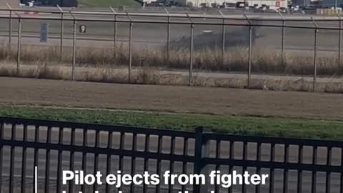 Pilot ejects from fighte jet during vertical landing attempt