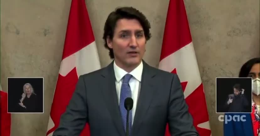 Trudeau gaslighting about the trucker convoy. *See Description*