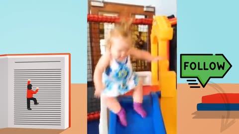 Baby sliding funny video #1