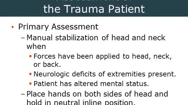 AEMT Ch 34 Mechanisms of Injury, Trauma Assessment, and Triage Part 2