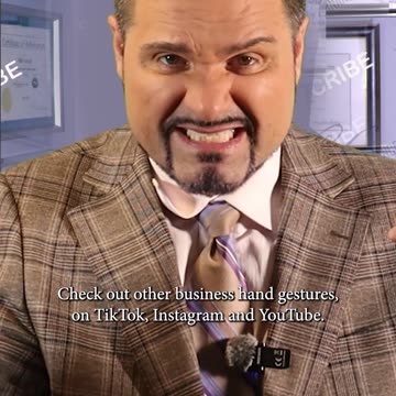 Business Hand Gestures! This one is "The low steeple"