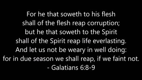 For he that soweth to his flesh