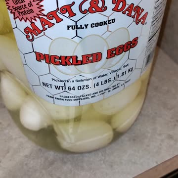 Eating Matt & Dana Fully Cooked Pickled Eggs, Dbn, MI, 9/24/23