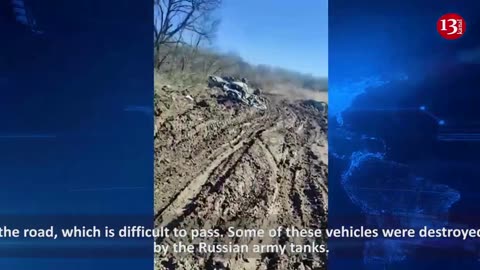 Footage from the only road used by Ukrainian army to enter Bakhmut