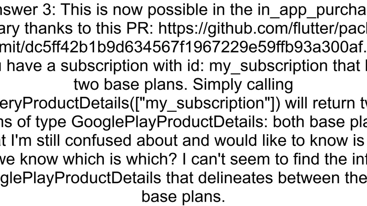 Flutter in_app_purchase Get all plans inside subscription