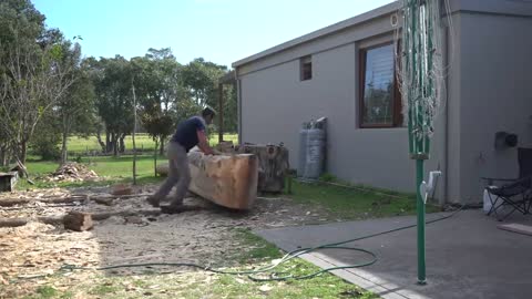 DUGOUT CANOE BUILD - Timelapse, by Outbackmike