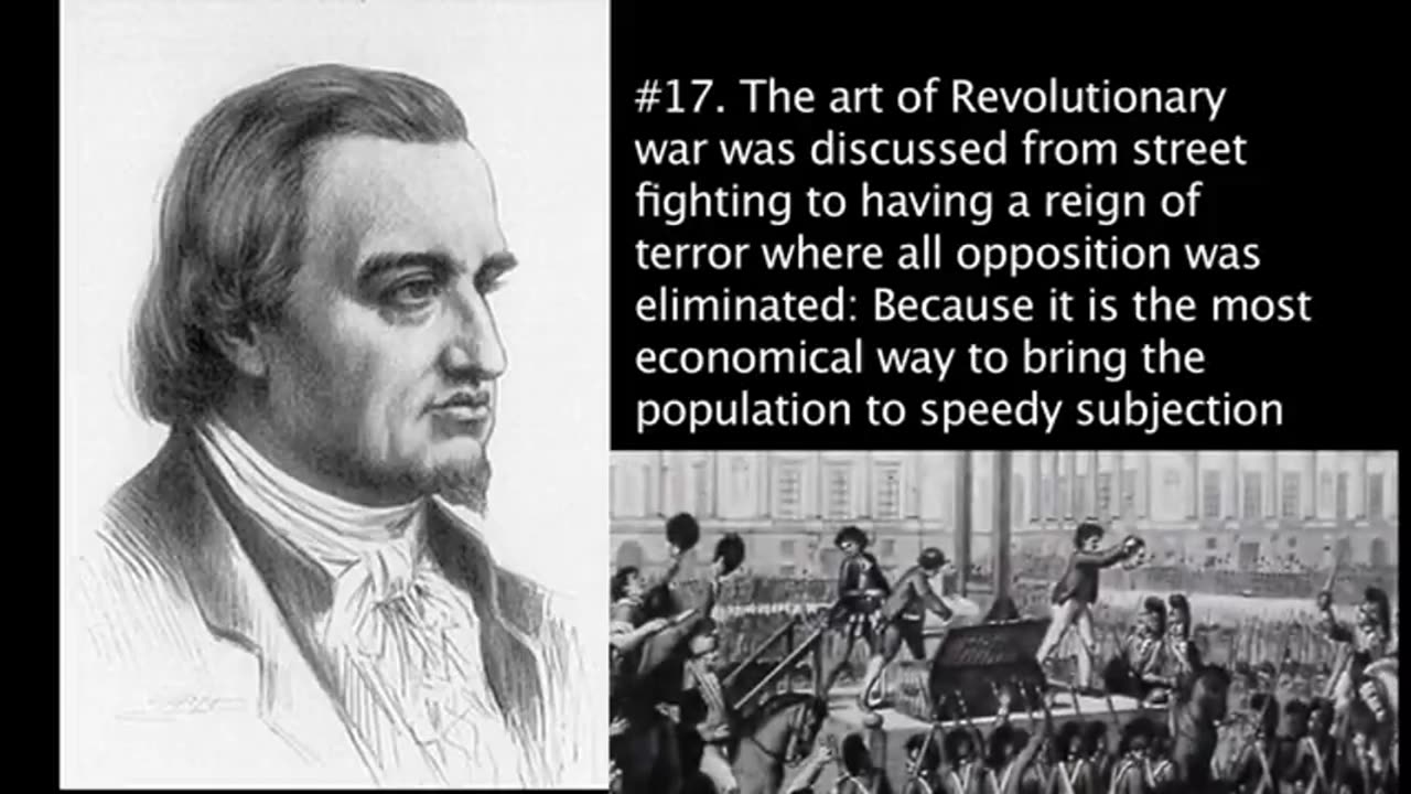 Rothschild 25 Point Plan given in 1773 by Mayer Amschel for the French Revolution (mirror)