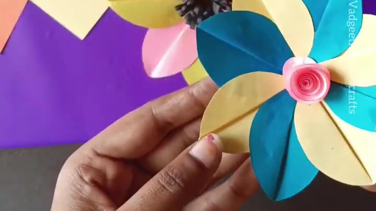 colourful paper flower🌼