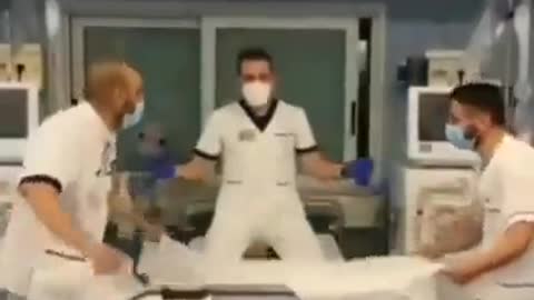 Footage from a hospital during a ‘deadly pandemic’.