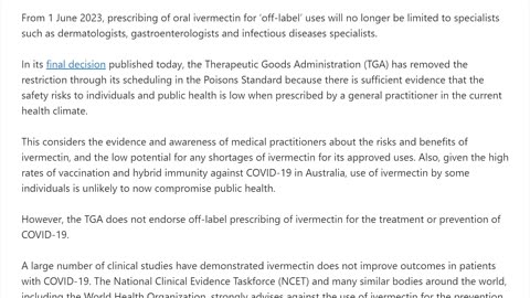 WTF 103 - Ivermectin back on the shelves. I wonder why?