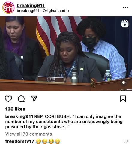 Retard politician Corey Bush and retarded constituents coming after gas stoves
