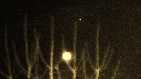 Bright Ufo Low In The trees Infrared & Extreme Zoom on the Moon with High Power Scope