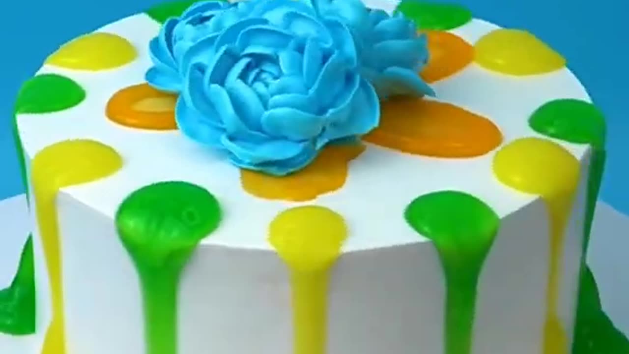 Stunning birthday cake decorating technique _♨️♨️ #shorts (9)