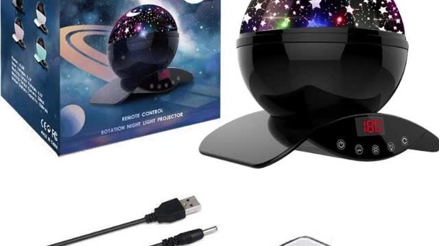 YSD Night Lighting Lamp, Modern Star Rotating Projection